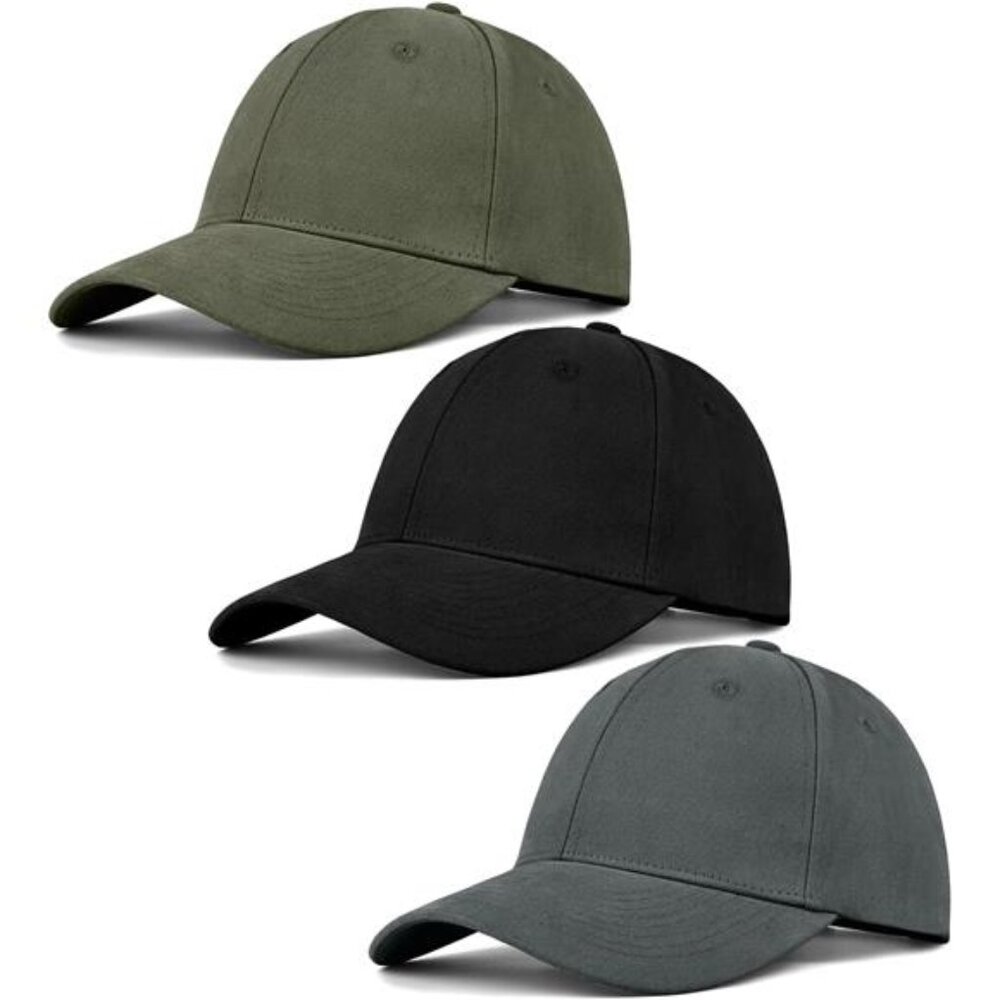 Unisex Baseball Cap 3 Pack Cotton Adjustable Sport Dad Golf Hat Men Women Outdoo